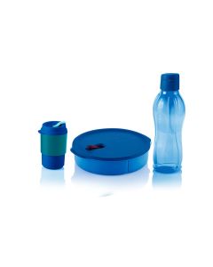 Deluxe Men's Lunch Set:  Crystalwave Round 1L, Eco Bottle 750ml and Coffee To Go 350ml